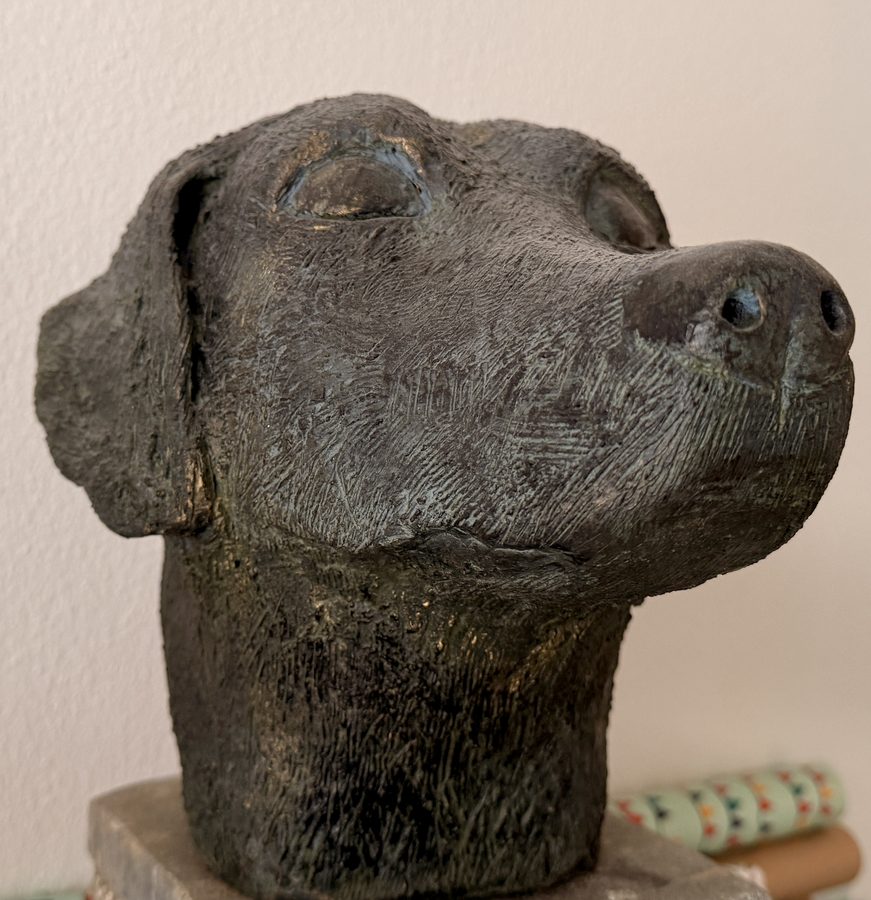 Hondenkop in klei